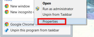 Google Chrome Properties 1